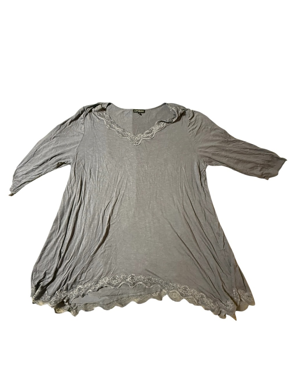 Lane Bryant Women's Gray/Blue Top Lace detail - Size 22/24
